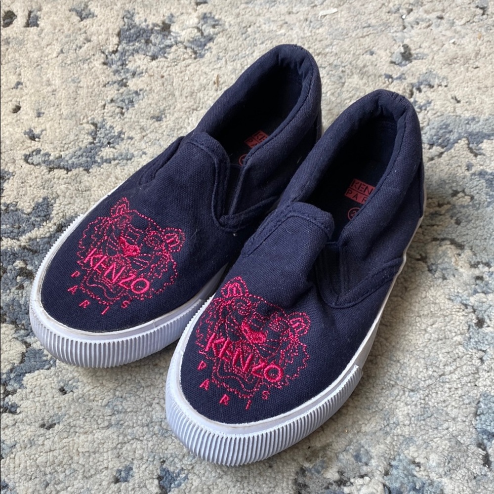 Kenzo Blue and Pink Sneakers Slip-On Comfort